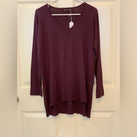 Cable & Gauge Tops - Cable & Gauge Burgundy Tunic Relaxed Fit.  Size-M/L
